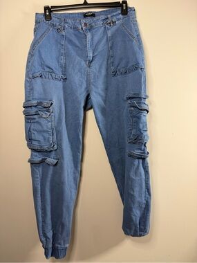 Women’s Blue Cargo Jogger Jeans 1X